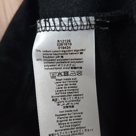 Michael Kors Velour Top Black Embellished HOLIDAY Size 14 TAYLOR SWIFT Goth - Picture 6 of 7